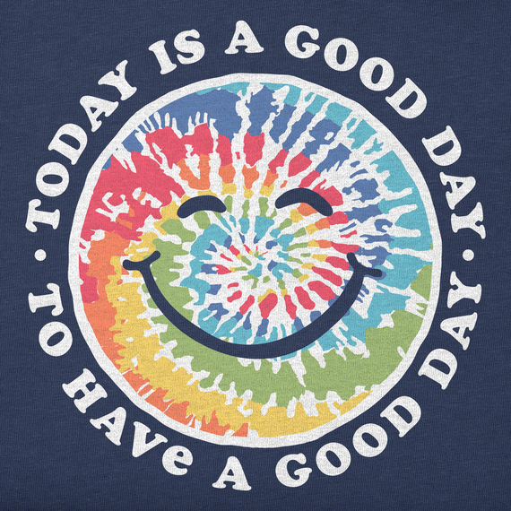 Life is Good Kids' Crusher Tee - Tie Dye Smile Good Day