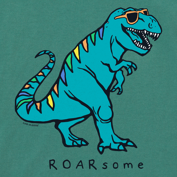 Life is Good Kids' Crusher Tee - Rad Roarsome Dino