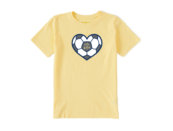 Life is Good Kids' Crusher Tee - Soccer Heart