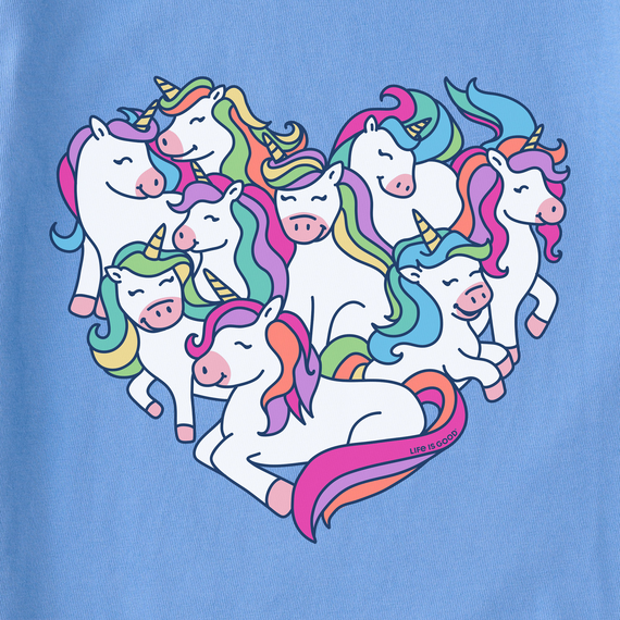 Life is Good Toddler Crusher Tee - Heart of Unicorns