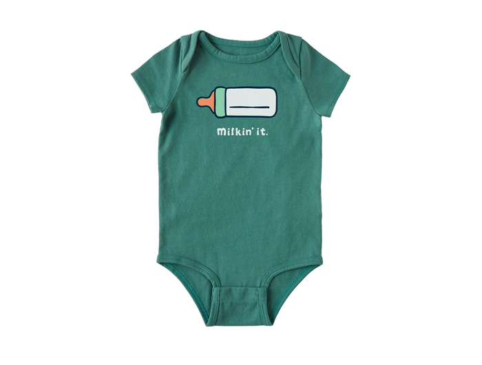 Life is Good Infant Crusher Baby Bodysuit - Milkin' It