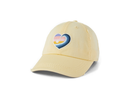 Life is Good Sunwashed Chill Cap - Sunrise Surf Heart