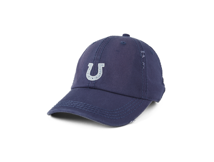 Life is Good Sunwashed Chill Cap - Rocket Lucky Dog Horseshoe