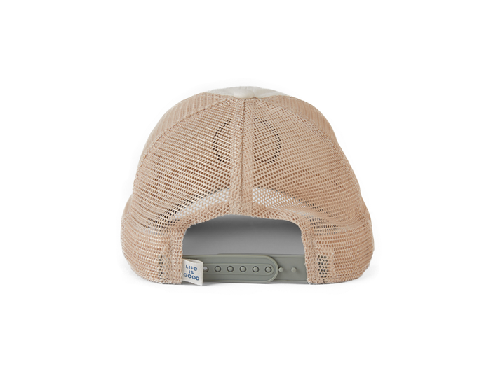 Life is Good Soft Mesh Back Cap - Life Isn't Perfect Woodblock Mountains