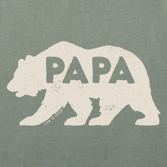 Life is Good Men's Crusher Tee - Papa Bear Solid