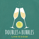 Life is Good Women's Crusher Lite Tee - Doubles & Bubbles