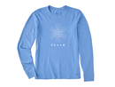 Life is Good Women's Long Sleeve Crusher Tee - Snowflake Peace Trees