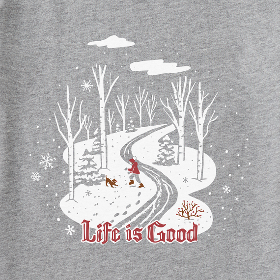 Life is Good Men's Long Sleeve Crusher Tee - Nostalgic Winter Day