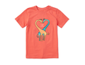 Life is Good Kids' Crusher Tee - Giraffe Heart