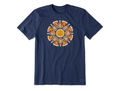 Life is Good Men's Crusher Tee - Pizza and Beer Happy Mandala