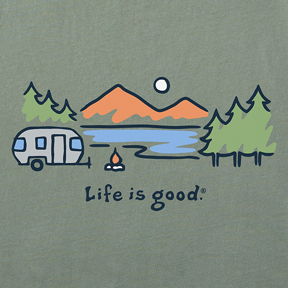 Life is Good Men's Crusher Tee - Airstream Lakeside