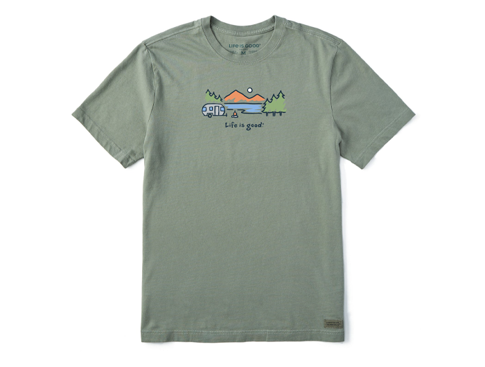 Life is Good Men's Crusher Tee - Airstream Lakeside