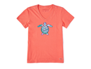 Life Is Good Women's Crusher Lite Vee - LIG Turtle Shell Tie Dye