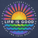 Life is Good Women's Crusher Lite Tee - Tie Dye Sunset Burst