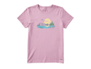 Life is Good Women's Crusher Tee - Fineline Peaceful Lake