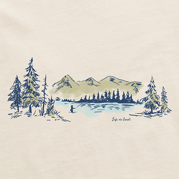 Life is Good Men's Crusher Tee - Fly Fish Vista