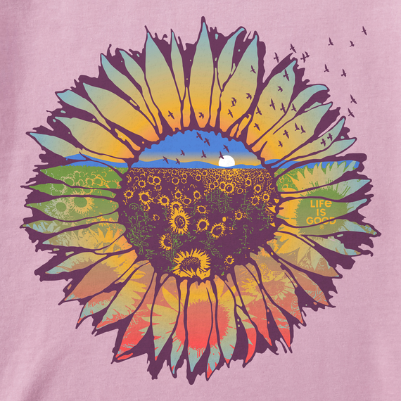 Life is Good Women's Crusher Tee - Sunflowerscape