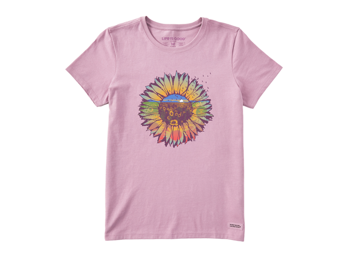 Life is Good Women's Crusher Tee - Sunflowerscape