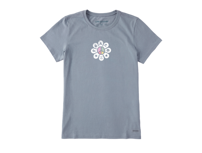 Life is Good Women's Crusher Tee - Peace Flower