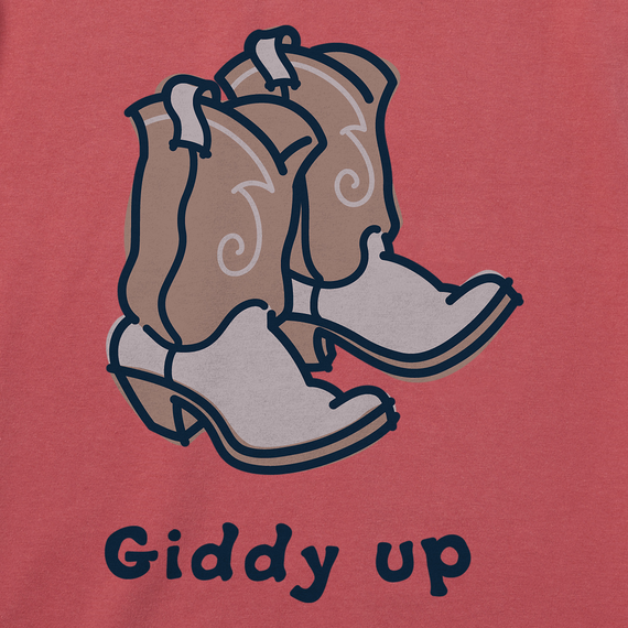 Life is Good Women's Crusher Tee - Giddy Up Cowboy Boots