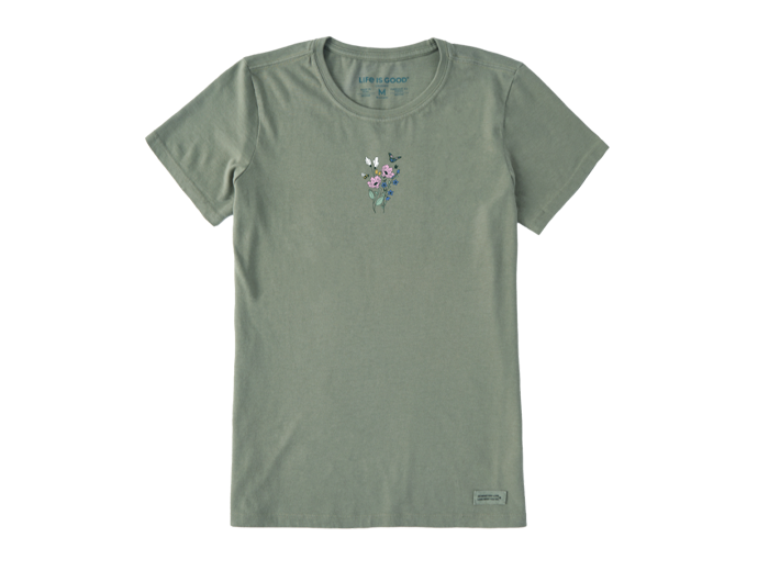 Life is Good Women's Crusher Tee - Wildflowers Bouquet