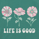 Life is Good Women's Crusher Tee - 3 Groovy Flowers