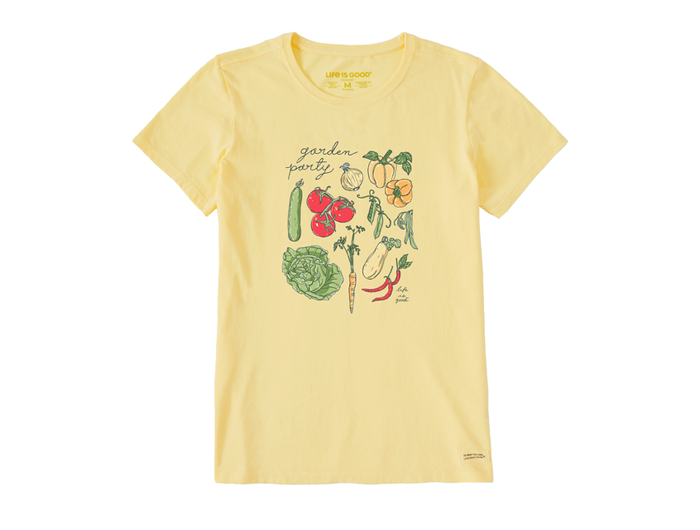 Life is Good Women's Crusher Tee - Relaxed Veggies Garden Party