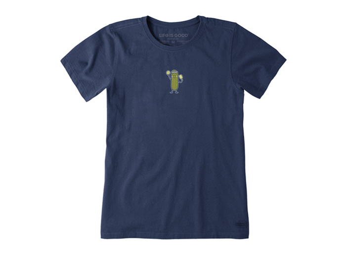 Life is Good Women's Crusher Tee - Quirky Pickle Person