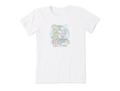 Life is Good Women's Crusher Tee - Dreamy Take It Easy Flamingo