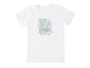 Life is Good Women's Crusher Tee - Dreamy Take It Easy Flamingo