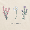 Life is Good Women's Long Sleeve Crusher Tee - Detailed Wildflowers