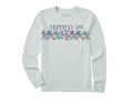 Life is Good Women's Long Sleeve Crusher Tee - Tie Dye Grateful Dogs