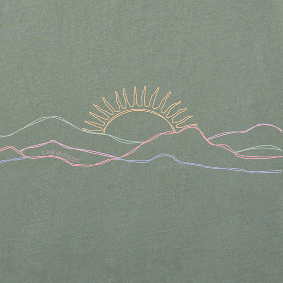 Life is Good Women's Long Sleeve Crusher Tee - Freehand Mountain Sun