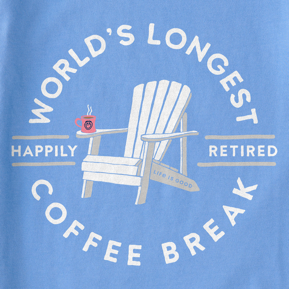 Life is Good Women's Crusher Vee - World's Longest Coffee Break