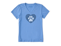 Life is Good Women's Crusher Vee - Animal Heart