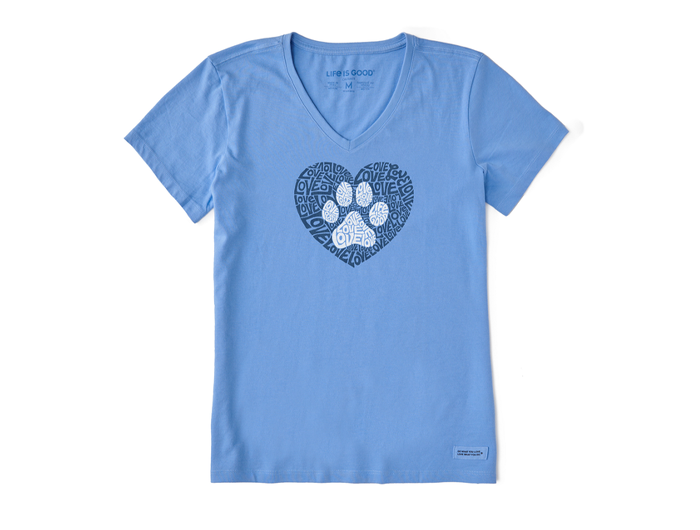 Life is Good Women's Crusher Vee - Animal Heart