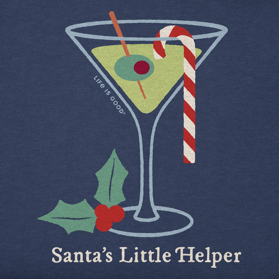 Life is Good Women's Crusher Vee - Santa's Little Helper Martini