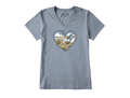 Life is Good Women's Crusher Vee - Fineline Roped Horse Heart