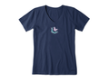 Life is Good Women's Crusher Vee - Celestial Butterfly Moon