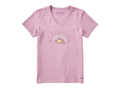 Life is Good Women's Crusher Vee - Dreamy Sunrise Daisy