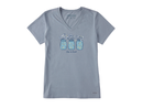 Life is Good Women's Crusher Vee - Shine On Daisy Jars