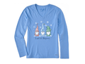 Life is Good Women's Long Sleeve Crusher Vee - Let It Snow Gnomes