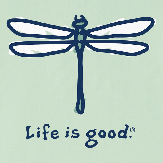 Life is Good Women's Long Sleeve Crusher Vee - Dragonfly