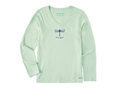 Life is Good Women's Long Sleeve Crusher Vee - Dragonfly