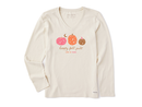 Life is Good Women's Long Sleeve Crusher Vee - Celestial Pumpkins