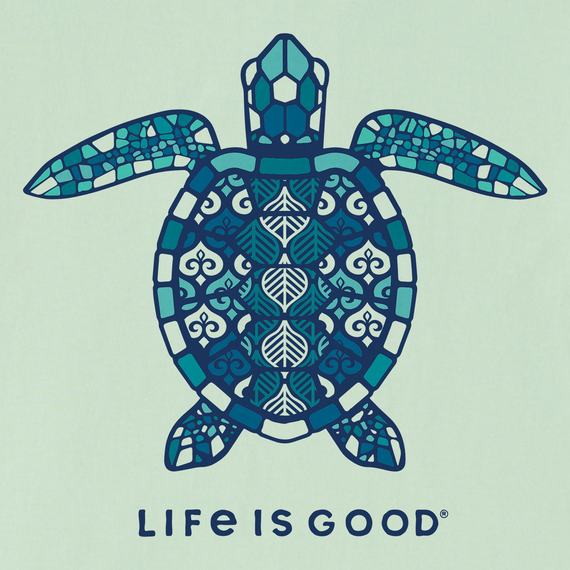 Life is Good Women's Crusher Tank - Mandala Turtle