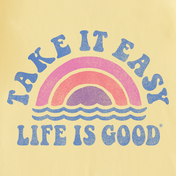 Life is Good Women's Crusher Tank - Take It Easy Rainbow Waves