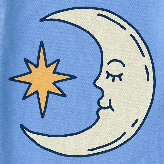 Life is Good Women's Crusher Lite Tee - Fineline Moon &amp; Star