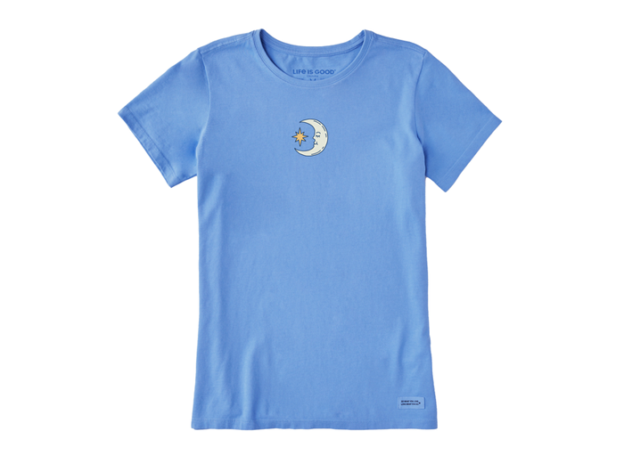 Life is Good Women's Crusher Lite Tee - Fineline Moon &amp; Star