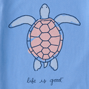 Life is Good Women's Crusher Lite Tee - Watercolor Turtle